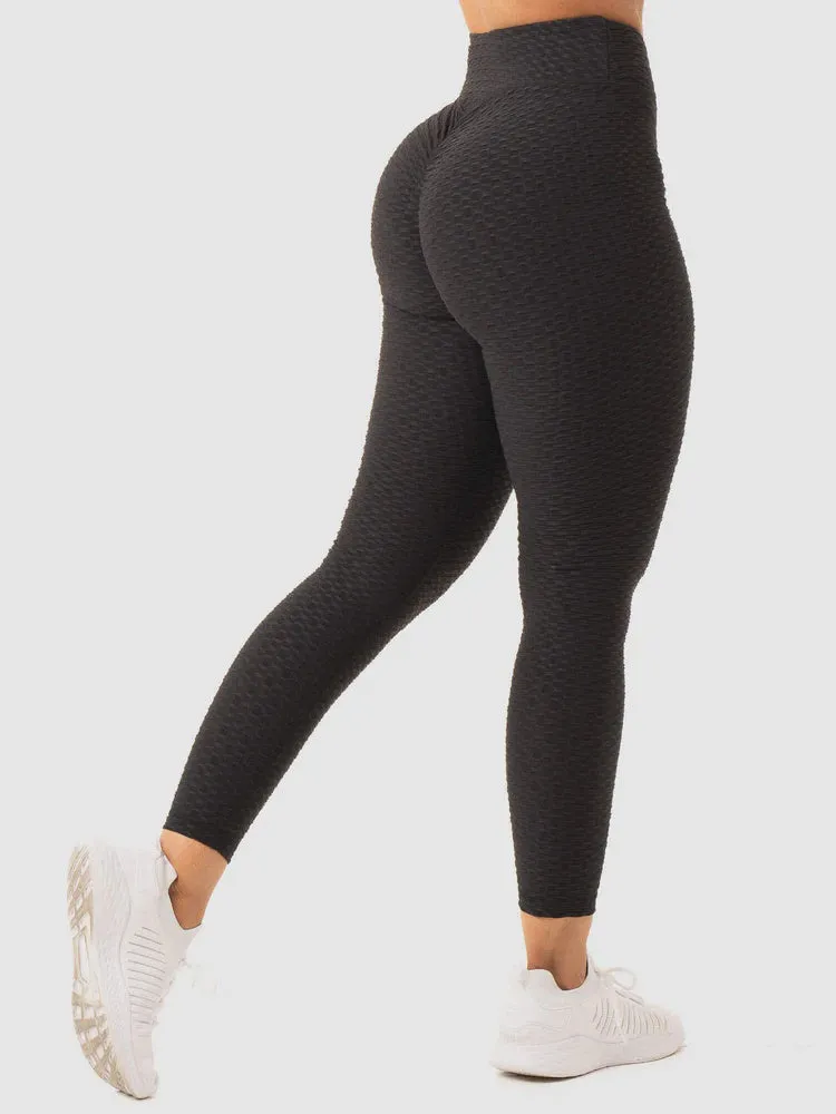 OPTIC SCRUNCH BUM LEGGINGS BLACK