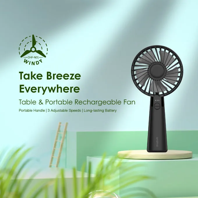 oraimo Windy Black Portable Handheld Fan