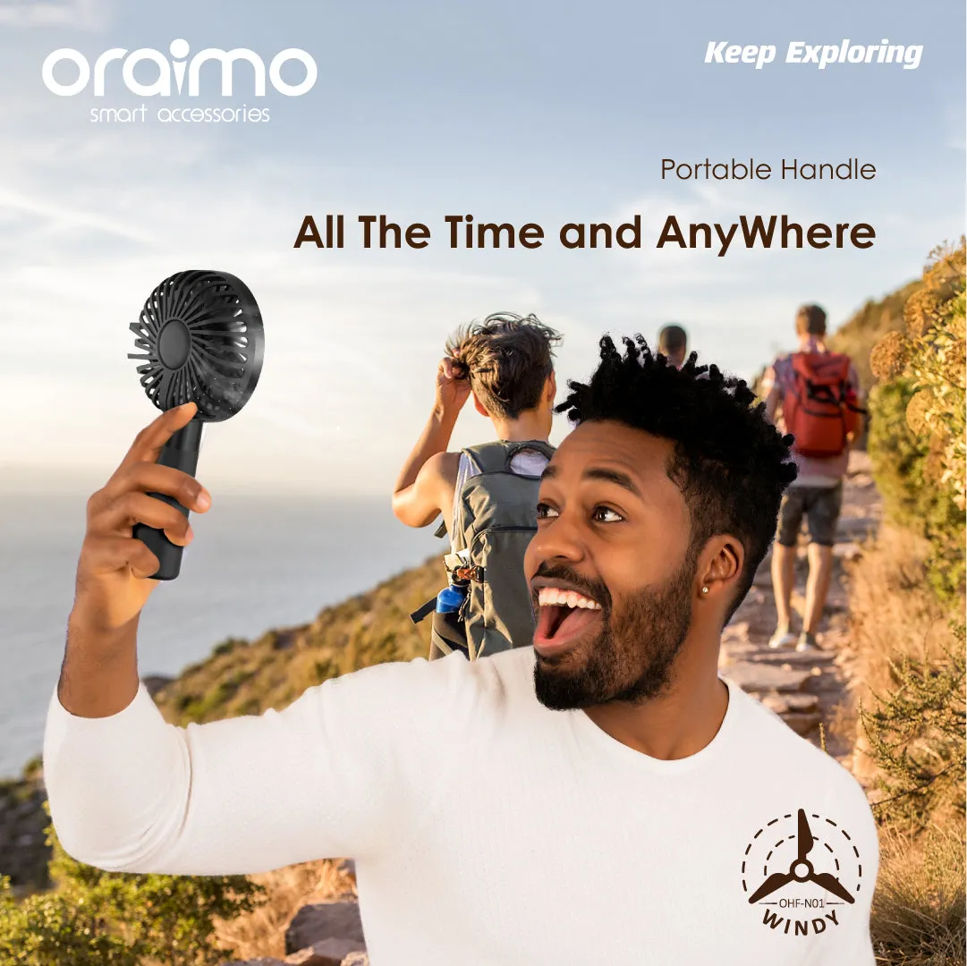 oraimo Windy Black Portable Handheld Fan