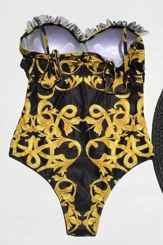 Regal Print Swimsuit-NOT ELIGIBLE FOR EXCHANGE OR REFUND