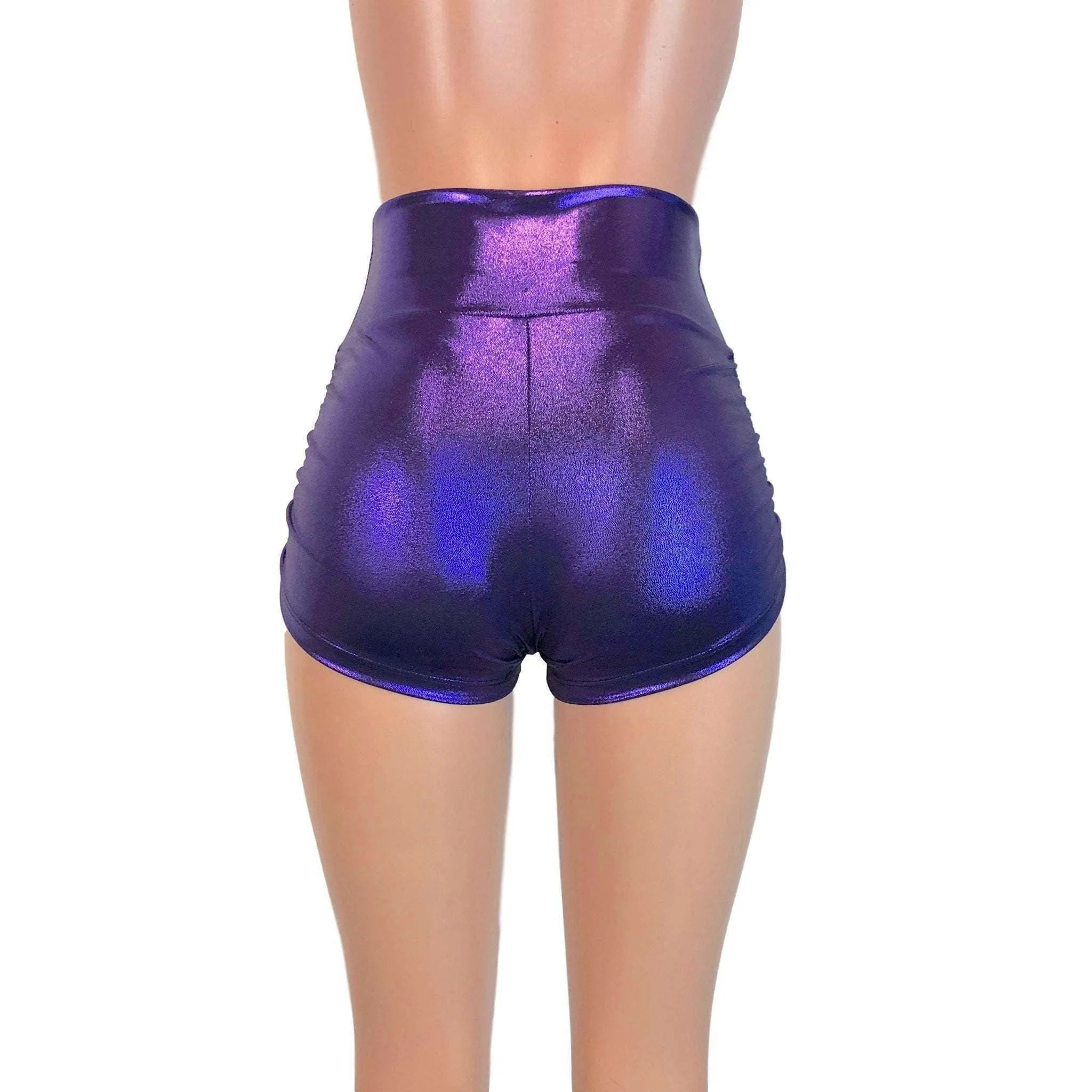 Ruched Booty Shorts - Purple Mystique