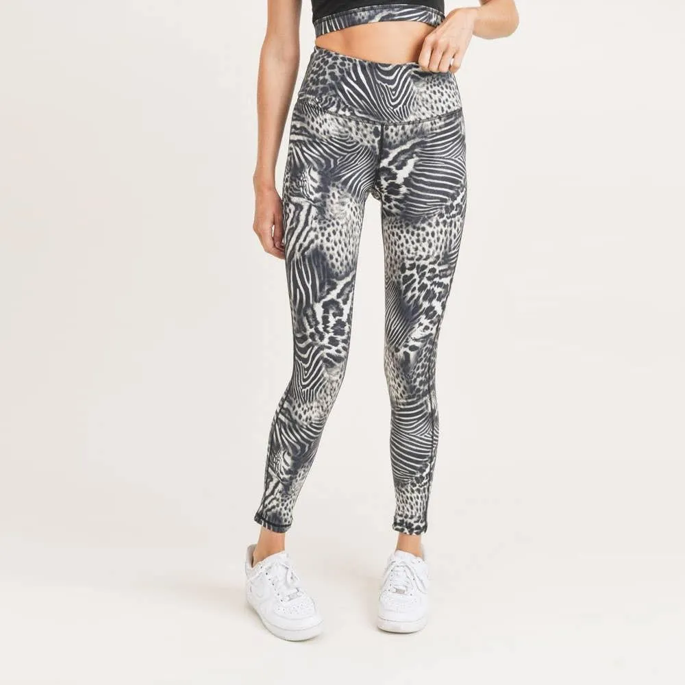 Safari Print Highwaist Workout Set