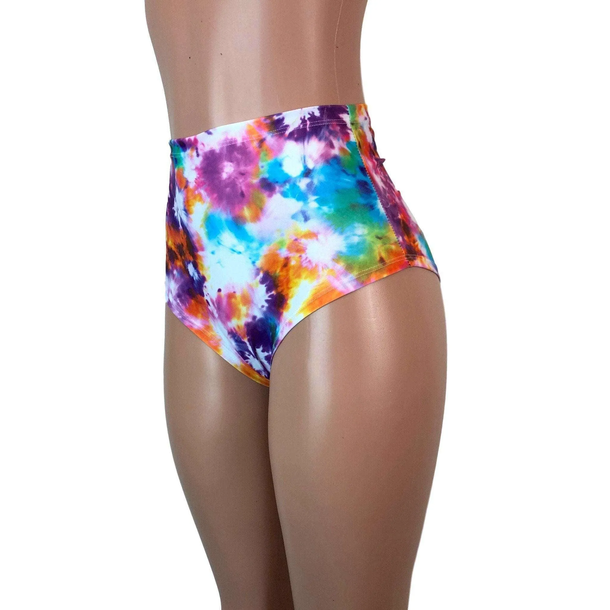 SALE - High Waist Scrunch Bikini Hot Pants - Tie Dye Blitz - Limited Sizes