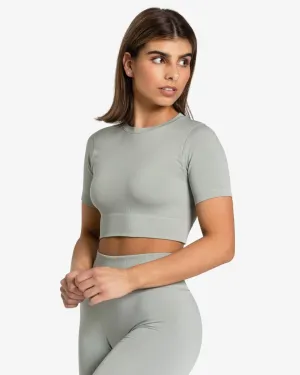 Sensation Crop Top "Grau"