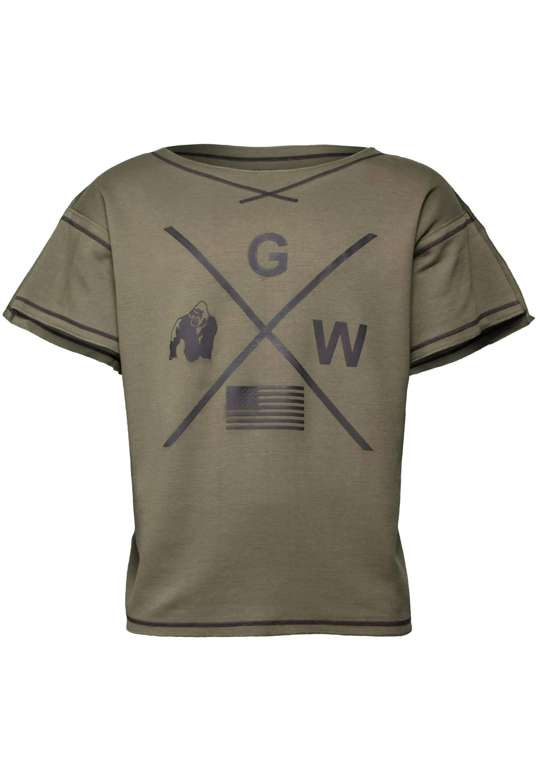 Sheldon Workout Top - Army Green