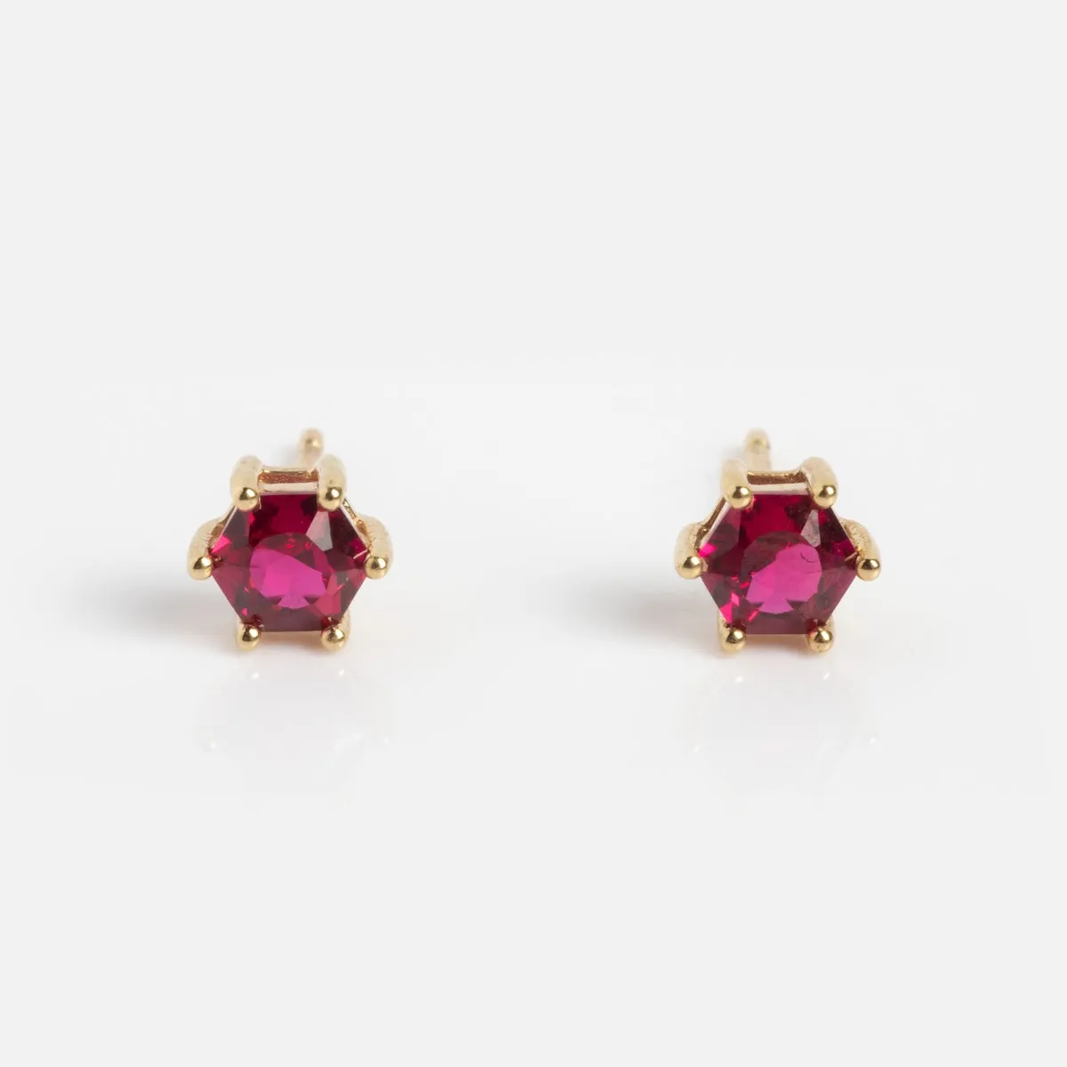 Solid Gold 2024 July Capsule Classic Ruby Studs