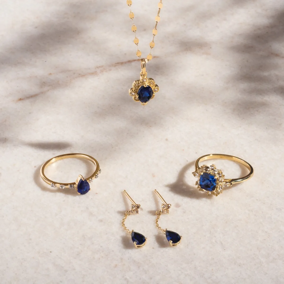 Solid Gold 2024 September Capsule Classic Sapphire Drop Earrings