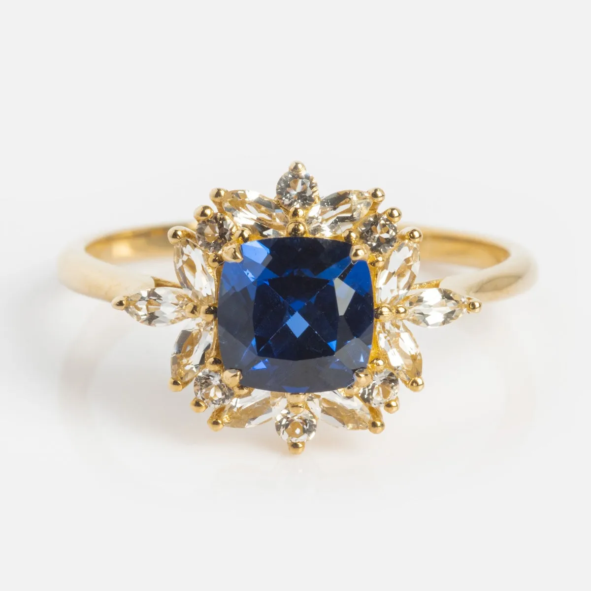 Sure! Heres an optimized title for the product:  
September 2024 Solid Gold Vintage-Inspired Sapphire Statement Ring