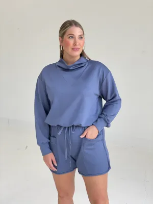 Stevie Shorts Set - Slate Blue