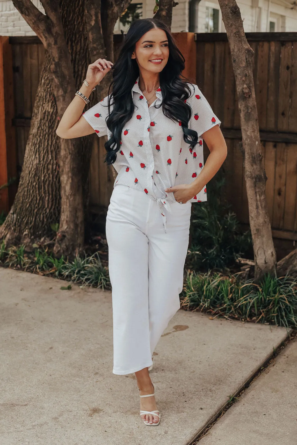 Strawberry Tie Top