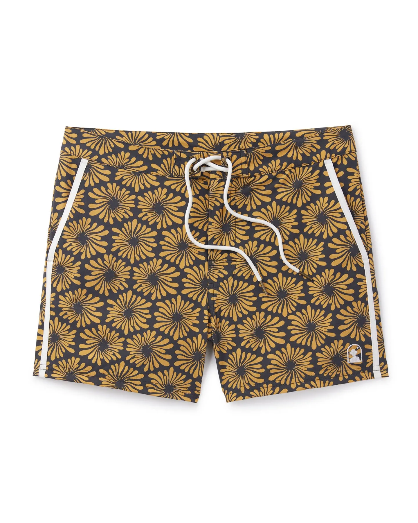 The Stirata Swim Shorts - Onyx Fleur Print