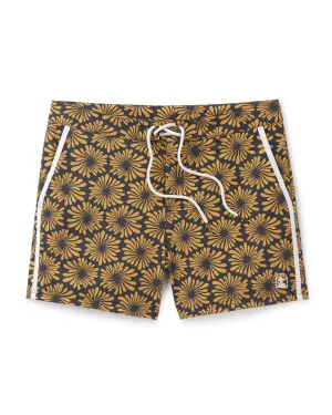 The Stirata Swim Shorts - Onyx Fleur Print