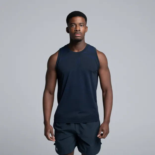 Valour Active V-Knit Singlet - Ink