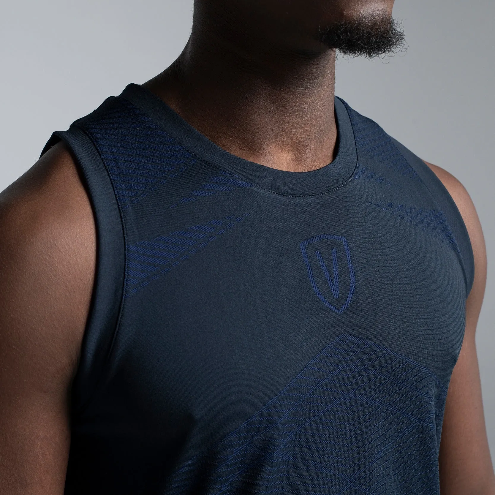 Valour Active V-Knit Singlet - Ink