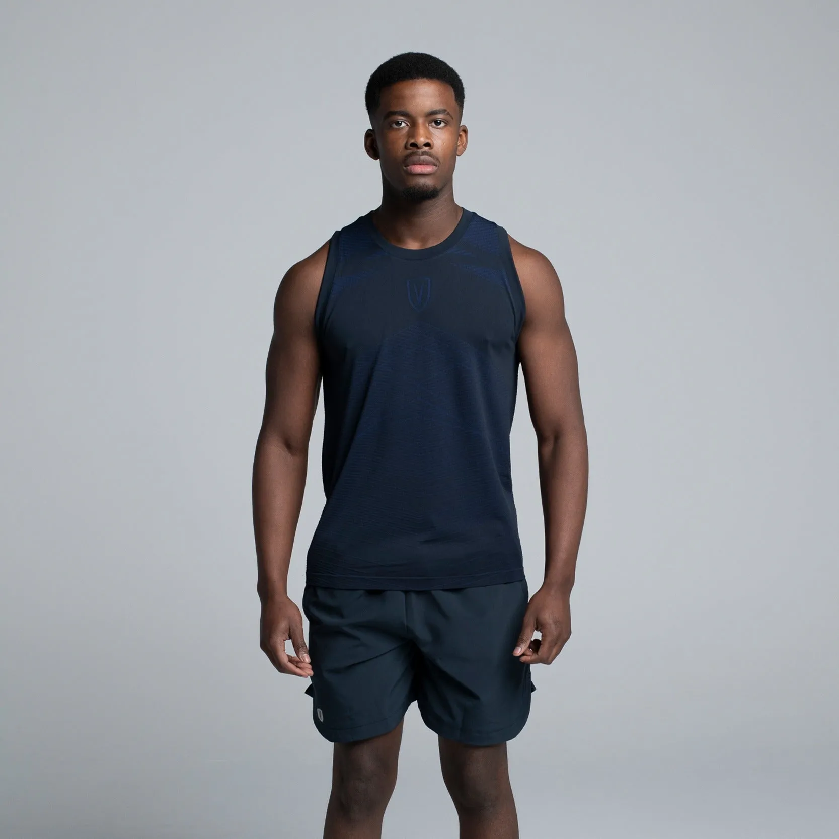 Valour Active V-Knit Singlet - Ink