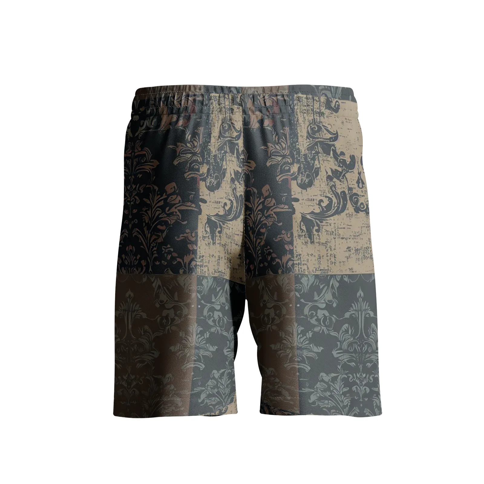 Vampire Art Grunge Patchwork Men's Beach Shorts - Seattle