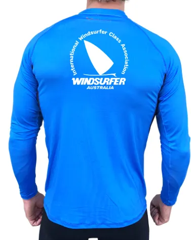 WINDSURFER - Long Sleeve Rash Top - Cyan - CUSTOM